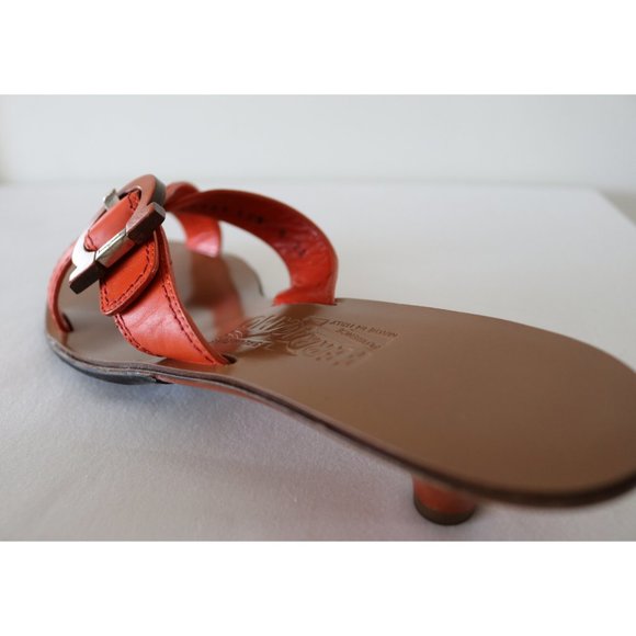 Ferragamo Leather Sandals With Gancini Buckle - Picture 10 of 12